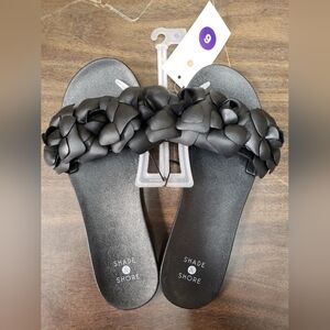 Shade & Shore Sz 6 Flower Sandals NWT
